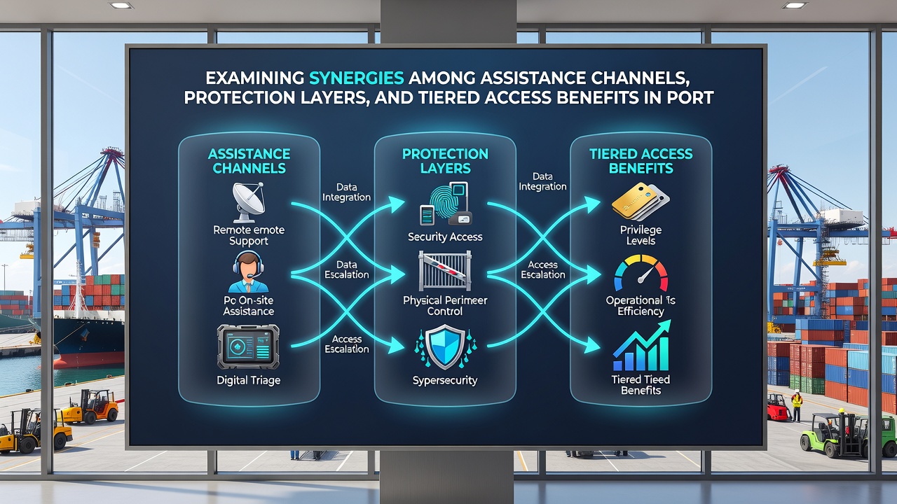 Darstellung der Integration von Hilfskanälen mit Schutzschichten und gestaffelten Benefits in mobilen Reel- und Tischumgebungen